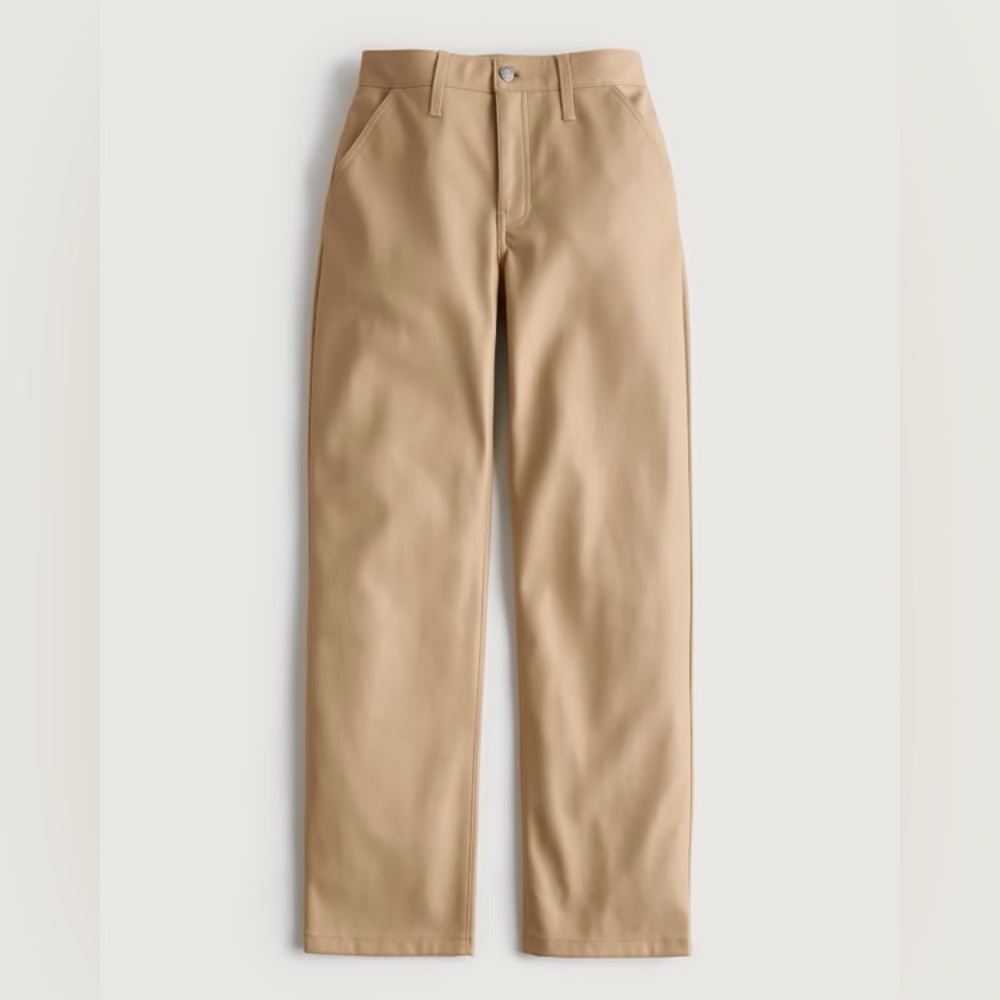 Hollister High Rise Dad Faux Leather Pants size 5S